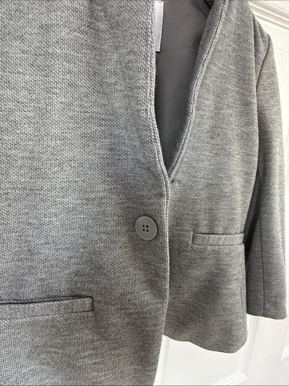 ZARA Kids Light Grey Knit Blazer Jacket - Picture 4 of 5